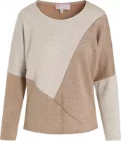 Cassis - Female - Glinsterend truitje in T-shirtstijl.  - Beige