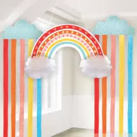 Amscan Hangdecoratieset Retro Rainbow Papier 3-delig