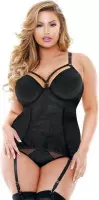 Odessa Jarretelkorset - Zwart - XXXl/XXXXL - Curve - Zwart - XL - Corset & Bustiers