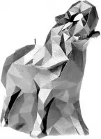 Chroom gelakte Candellana figuurkaars, design: Olifant Poly Medium Hoogte 17 cm (42 uur)