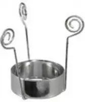 Kerst Sfeerlichten - Pc. Tealight Cup/hanging 6,5 Cm Silver 42 Mm