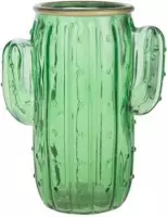 Zomer - Vase "cactus" Glass Green  12.5x8x16cm
