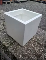 Kunstof Vierkante Pot - Witte Vierkante Pot