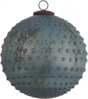 Overige Kerstballen - Kerstbal Glas Stip Blauw - D20cm