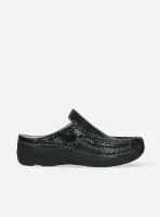 Wolky Comfortschoenen Roll Slide slangenprint petrol leer
