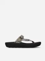 Wolky Slippers Peace snakeprint leer taupe