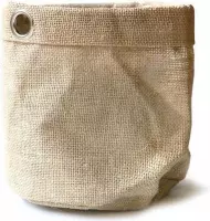 Plantenzak - Sizo Jute Bag Natural/metal Ring D20 H20cm