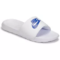 Nike Victori One Slippers Heren - White/White/Game Royal, White/White/Game Royal