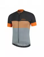 Rogelli Boost Fietsshirt - Korte Mouwen - Heren - Grijs, Zwart, Oranje - Maat XL
