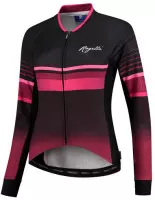 Rogelli Impress Fietsshirt - Lange Mouwen - Dames - Bordeaux, Roze - Maat XS