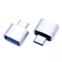 Geeek - USB-C naar USB-A adapter OTG Converter USB 3.0 - USB-C naar USB-A Verloopstekker - Zilver - iMac 24" - MacBook - ChromeBook