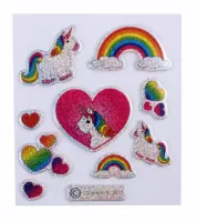 Lg-imports Glitterstickers Eenhoorn 7 X 11,5 Cm Hart