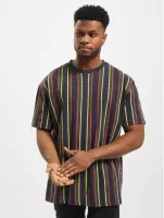 Urban Classics Heren Tshirt -M- Printed Oversized Retro Stripe Multicolours