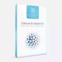 Healthspan Calcium & vitamine D | 240 kauwtabletten | Vitamine D3 van natuurlijke bron toegevoegd | Vitamine K voor botgezondheid | Calciumcarbonaat | Vanillesmaak | Vegetarisch