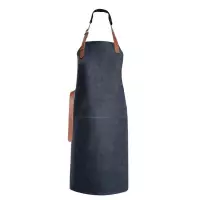 Leren schort Tennessee - Zwart - Xapron