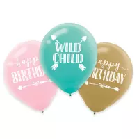 Amscan Ballonnen Boho Birthday Meisjes 27,5 Cm 6 Stuks