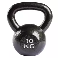 VirtuFit Gietijzeren Kettlebell Pro - Gewichten - 10 kg - Zwart - Kettle Bell