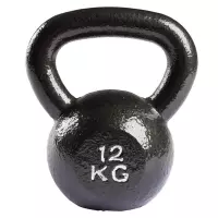 VirtuFit Gietijzeren Kettlebell Pro - Gewichten - 12 kg - Zwart - Kettle Bell