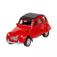 Welly Metalen citroen 2cv: 7,6 cm rood