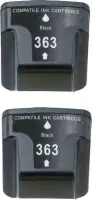 KATRIZ® huismerk inkt voor|HP C8721WA(HP363)|Zwart |43ml - 2stuks