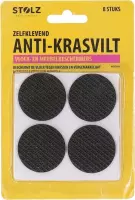 Stolz - Anti-krasvilt zelfklevend - Krasviltjes - Rond - Vloer- en meubelbeschermers - 8 stuks - 4 x 4 cm