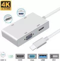 Type C naar HDMI 4K Adapter USB 3.1 USB C naar HDMI VGA DVI USB 3.0 USB HUB Multiport Video Converter voor MacBook / MacBook Pro / Chromebook Pixel / Samsung Galaxy  naar HDTV / Mo