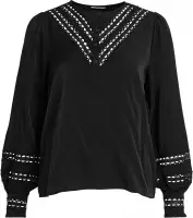 Vila Blouse Vimocamil O-neck L/s Top/su 14069367 Black Dames Maat - W34