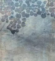 Dimex Blue Leaves Abstract Fotobehang 225x250cm 3-banen