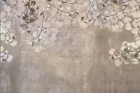 Dimex Beige Leaves Abstract Fotobehang 375x250cm 5-banen
