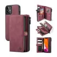 Caseme Luxe XL Portemonnee splitleder hoesje voor iPhone 13 mini - rood
