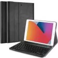 iPad 2021/2020 hoes - 10.2 inch - QWERTY toetsenbord - Bluetooth Keyboard Cover – Zwart