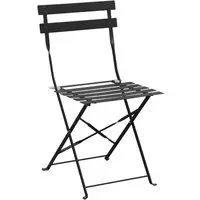 Bolero stalen opklapbare stoelen zwart ( Set van 2 )