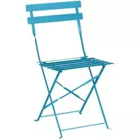 Bolero stalen opklapbare stoelen turquoise ( Set van 2 )