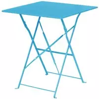 Bolero opklapbare stalen vierkante tafel blauw
