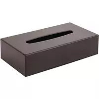 Zwarte rechthoekige tissue box