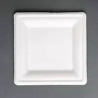 Fiesta Green composteerbare bagasse borden vierkant 159mm (50 stuks) - 50