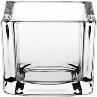 Olympia glazen theelichthouders vierkant transparant - 6