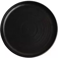 Olympia Canvas ronde borden met smalle rand zwart 26,5cm - 6