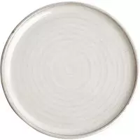 Olympia Canvas ronde borden met smalle rand wit 26,5cm - 6