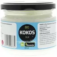 Hanoju Kokosolie virgin bio glasfles 250 ml