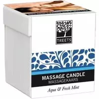 Treets Massage candle aqua & fresh mint 140 Gram