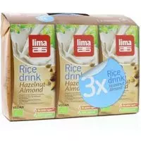Lima Rice drink hazelnoot-amandel 200 ml 3 Stuks