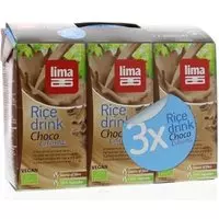 Lima Rice drink choco calcium 200 ml 3 Stuks