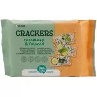 Terrasana Crackers lijnzaad & rozemarijn 160 Gram