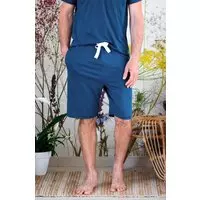 Sonora pyjamashorts voor mannen van biologisch katoen en Tencel&trade Nachtblauw