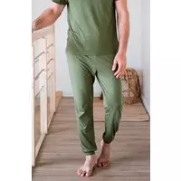 Sonora herenpyjamabroek van biologisch katoen en Tencel&trade Khaki