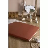 Opgerolde baby-reismatras 60x120 cm Terracotta