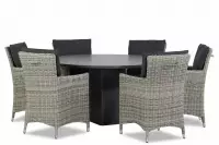Garden Collections Springfield/Graniet rond 140 cm dining tuinset 7-delig