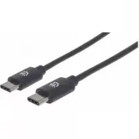 Manhattan 354882 3m USB C USB C Mannelijk Mannelijk Zwart USB-kabel