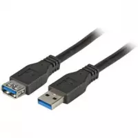 EFB Elektronik USB 3.0 A / A 3m 3m USB A USB A Mannelijk Vrouwelijk Zwart USB-kabel
